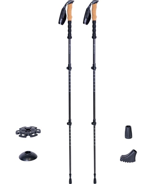 Šiaurietiško ėjimo lazdos inSPORTline: 3-Piece Carbon Trekking Poles inSPORTline Portello