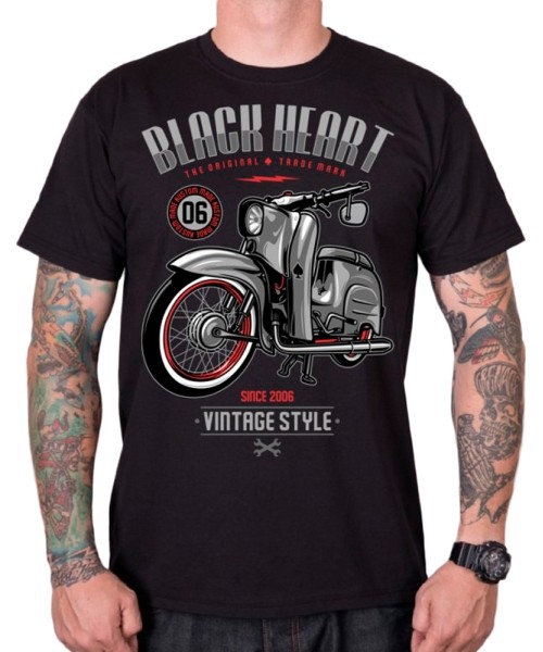 Men's T-Shirts Black Heart: Marškinėliai BLACK HEART Vintage stilius