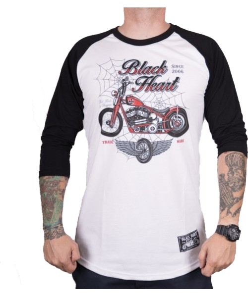 Men's T-Shirts Black Heart: Marškinėliai ilgomis rankovėmis BLACK HEART Red Baron Chopper