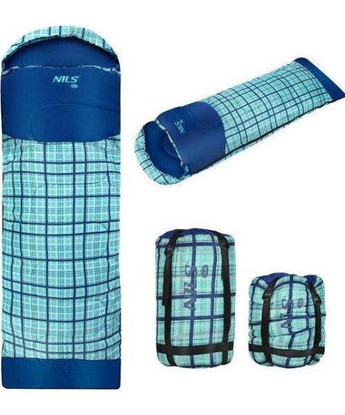 Sleeping Bags Nils Camp: NC2009 MĖLYNAS LANGUOTAS MIEGMAIŠIS NILS CAMP