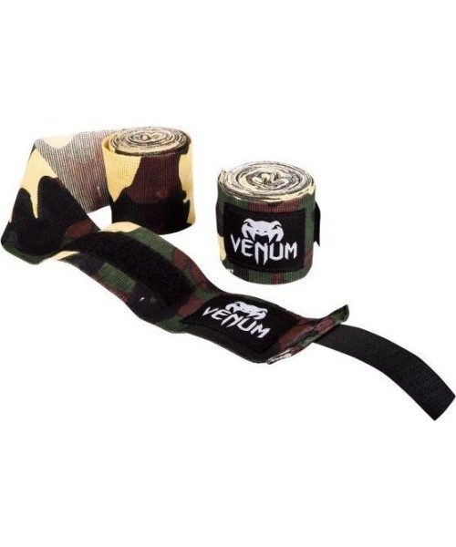 Bokso bintai ir popirštinės Venum: Venum Kontact Boxing Handwraps - 4.5m - Camo