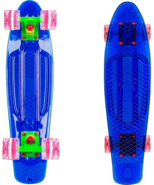 Mini riedlentės / Penny board'ai Worker: Mini riedlentė su šviečiančiais ratukais Worker Transpy 400 22" ABEC11