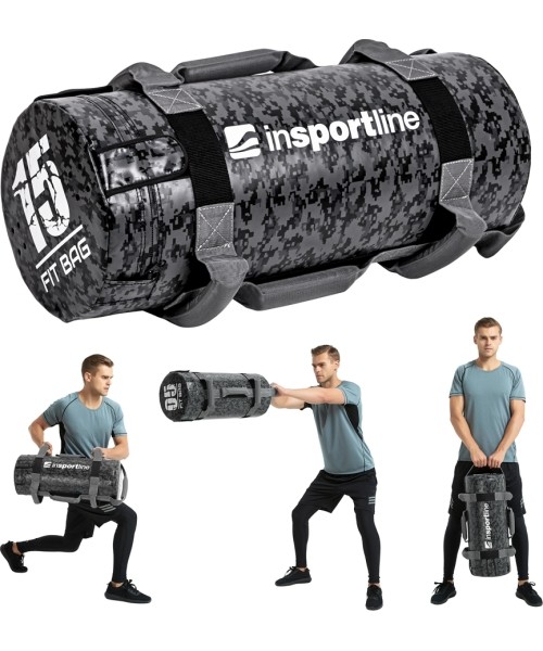 Jėgos maišai inSPORTline: Jėgos maišas su rankenomis inSPORTline FitBag Camu 15kg