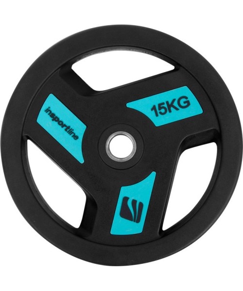 30 mm - HERK svoriai su padidintu atsparumu inSPORTline: Guma padengtas svoris 30mm inSPORTline Herk 15kg