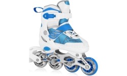 Fixed size rollers Spokey: Reguliuojamos riedučių pačiūžos vaikams baltos mėlynos Spokey TONY