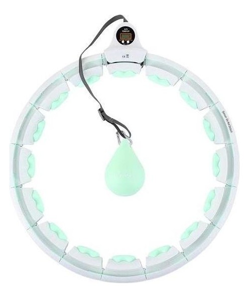 Lankai sukimui HMS: HHW06 GREEN HULA HOOP WITH WEIGHT + COUNTER HMS