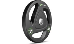 50 mm - Plieniniai svoriai padengti guma UpForm: Gumuotas olimpinis svoris UpForm HQ, 15 kg