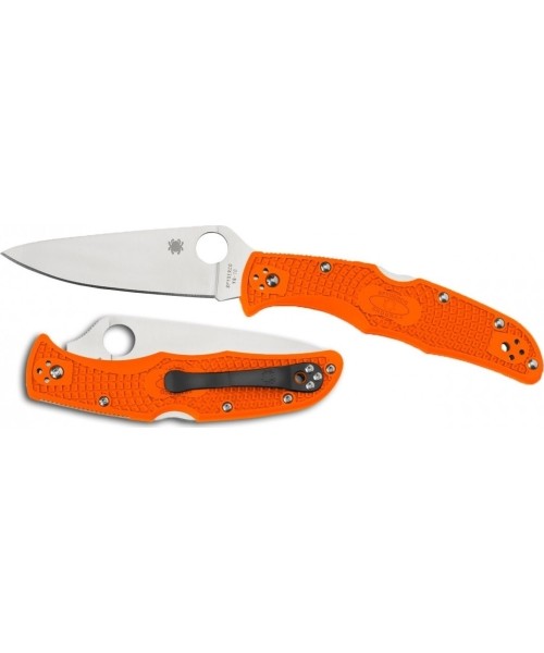 Medžiokliniai ir išgyvenimo peiliai Spyderco, Inc.: Sulankstomas peilis Spyderco C10FPOR Endura 4, plokščiai šlifuotas, oranž...