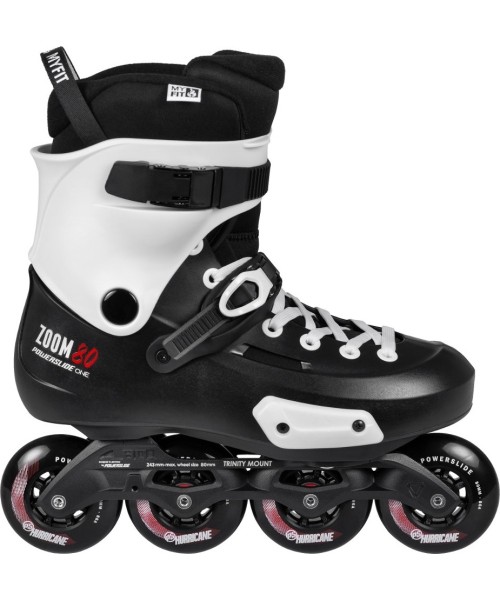 Fiksuoto dydžio riedučiai Powerslide: Riedučiai Powerslide Zoom Pro Black 80 Trinity