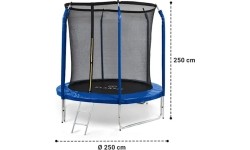 Pastatomi batutai : Batutas su tinklu KLARFIT Jumpstarter 250 cm mėlynas