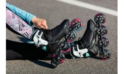 Fiksuoto dydžio riedučiai Powerslide: Riedučiai Powerslide Radon Teal 90 Trinity