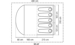 Tents Coleman: Palapinė Coleman Rocky Mountain Plus BlackOut, 5 asmenims
