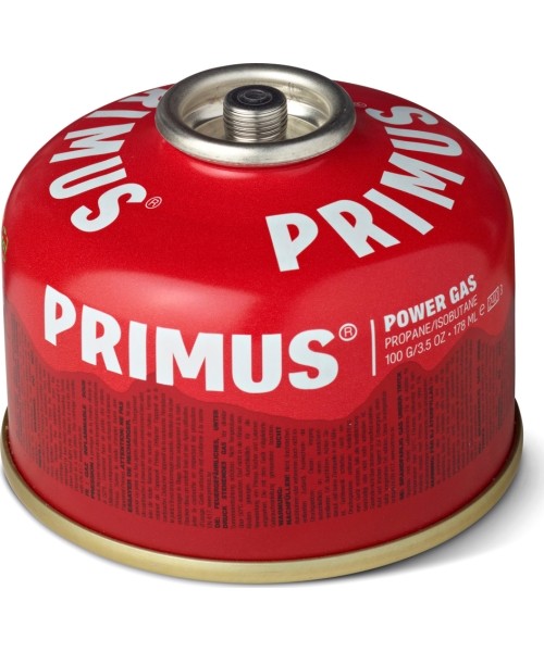 Viryklės ir jų priedai Primus: Dujų balionėlis Primus Self-Sealing, 100g, raudonas