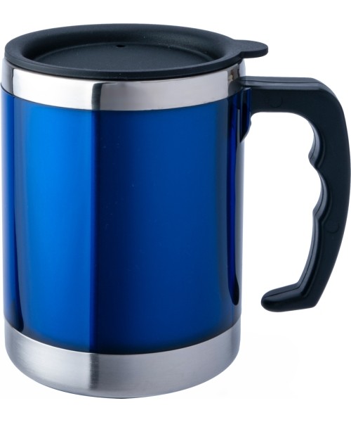 Termosai BasicNature: Termo puodelis BasicNature Stainless Steel Beaker MUG, 0.42L, mėlynas