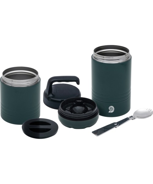 Thermoses Origin Outdoors: Termosas maistui Origin Outdoors Soft-Touch, 0.4L+0.28L, mėlynas