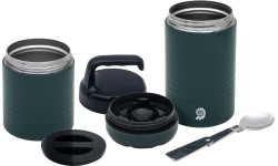 Thermoses Origin Outdoors: Termosas maistui Origin Outdoors Soft-Touch, 0.4L+0.28L, mėlynas