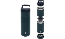 Thermoses Origin Outdoors: Termosas maistui Origin Outdoors Soft-Touch, 0.4L+0.28L, mėlynas