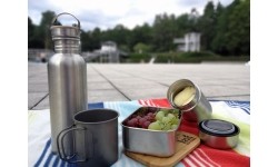 Canteens and Mugs BasicNature: Puodelis BasicNature Titanium Beaker, 375ml
