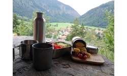 Canteens and Mugs BasicNature: Puodelis BasicNature Titanium Beaker, 375ml