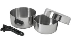 Indai BasicNature: Indų rinkinys BasicNature Stainless Steel Biwak 1