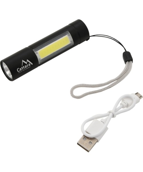 Flashlights Cattara: Įkraunamas LED žibintuvėlis Cattara ZOOM 120lm