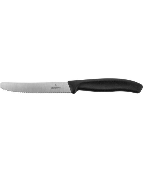 Stalo įrankiai : Peilis pomidorams Victorinox 6.7833, dantytas, 11cm, juodas