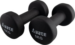 Aerobikos viniliniai ir neopreniniai hanteliai Yate: Neopreniniai fitneso hanteliai Yate 2vnt. x 5kg