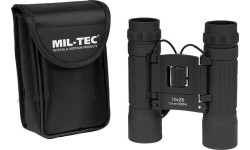 Stovyklavimo aksesuarai MIL-TEC: BLACK COLLAPSIBLE BINOCULAR 10X25