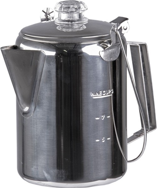 Indai MIL-TEC: STAINLESS STEEL COFFEEPOT WITH PERCOLATOR (9 CUPS)