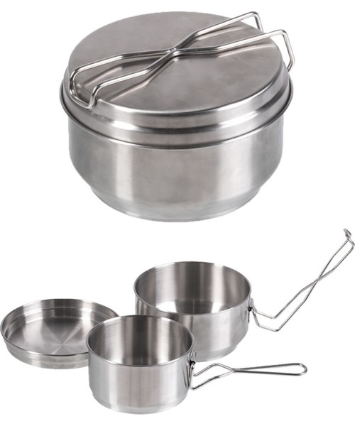 Indai MIL-TEC: CZECH 3-PC. STAINLESS STEEL MESS KIT