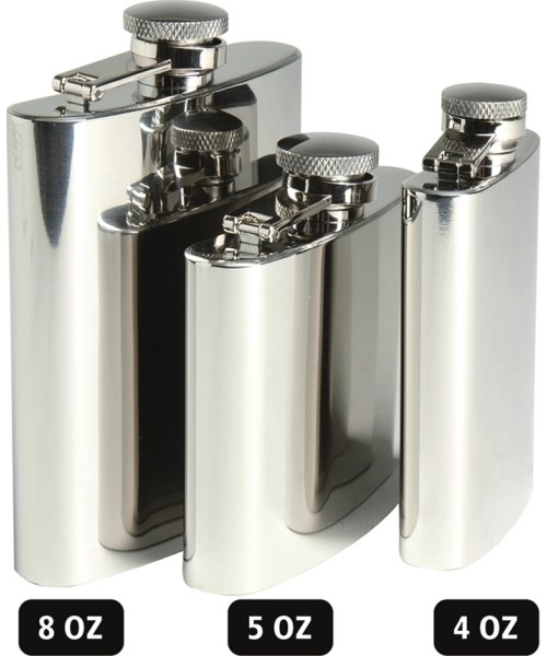 Canteens and Mugs MIL-TEC: STAINLESS STEEL FLASK 4 OZ (110 ML)