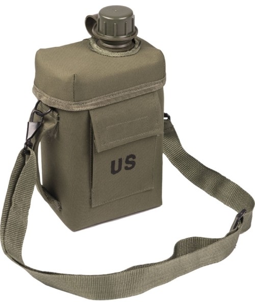 Gertuvės ir puodeliai MIL-TEC: OD PATROL CANTEEN 2 LTR.W.COVER A.STRAP