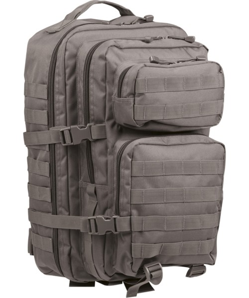 Turistinės kuprinės ir krepšiai MIL-TEC: URBAN GREY BACKPACK US ASSAULT LARGE