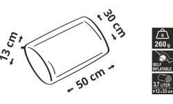 Pillows Cattara: Savaime prisipučianti pagalvė Cattara – žalia, 50 x 30 x 13 cm
