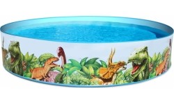 Viršžeminiai baseinai Bestway: Baseinas "Fill N Fun" Baseinas "Dinozaurai" 8FT BESTWAY