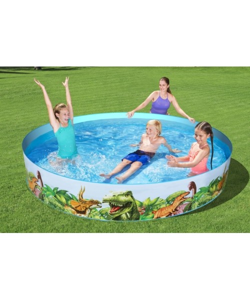 Viršžeminiai baseinai Bestway: Baseinas "Fill N Fun" Baseinas "Dinozaurai" 8FT BESTWAY