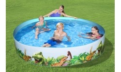 Viršžeminiai baseinai Bestway: Baseinas "Fill N Fun" Baseinas "Dinozaurai" 8FT BESTWAY