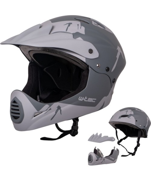 Freestyle Helmets W-TEC: "Downhill" šalmas W-TEC Campanero Matte Gray