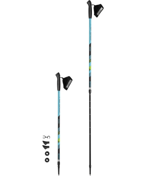 Nordic Walking Poles Spokey: Šiaurės šalių nardymo lazdos juodai mėlynos Spokey MEADOW II