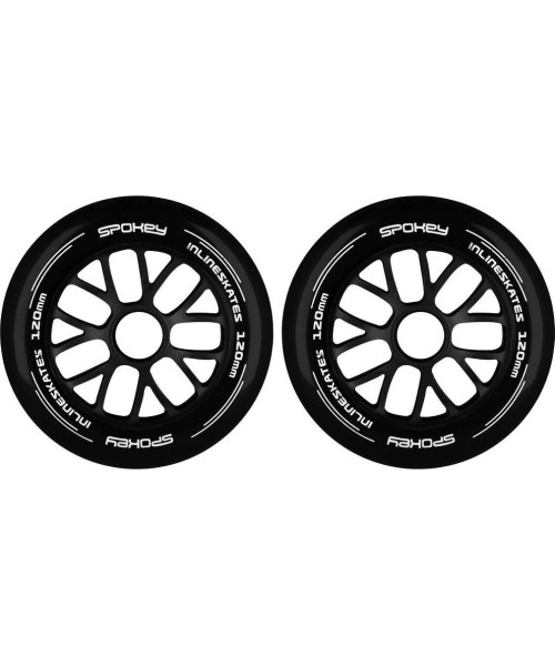 Spare Wheels for Skates Spokey: Rinkinys: 2 ratukai "Spokey PU 120 MM" riedučiams