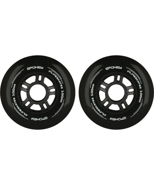 Spare Wheels for Skates Spokey: Rinkinys: 2 ratukai "Spokey PU 100 MM" riedučiams