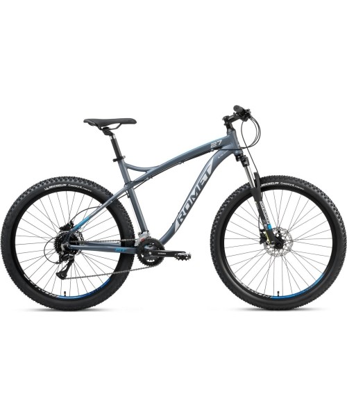 Dviračiai jaunimui ir suaugusiems Romet: Dviratis Romet Rambler FIT 27.5 2024 black-silver-blue