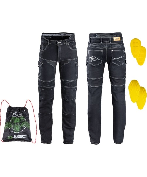 Men's Motorcycle Jeans W-TEC: Vyriški motociklininko džinsai W-TEC Aredator EVO