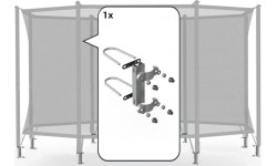 Trampoline Safety Nets BERG: Saugos tinklų tvirtinimo detalės Berg Comfort, 1 vamzdžiui, 95 mm