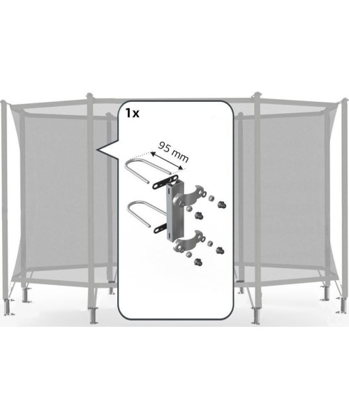 Trampoline Safety Nets BERG: Saugos tinklų tvirtinimo detalės Berg Comfort, 1 vamzdžiui, 95 mm
