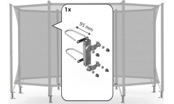 Trampoline Safety Nets BERG: Saugos tinklų tvirtinimo detalės Berg Comfort, 1 vamzdžiui, 95 mm