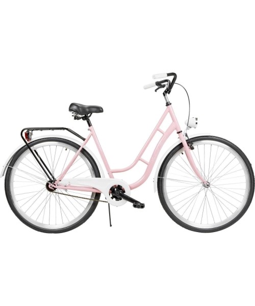 Dviračiai jaunimui ir suaugusiems : Dviratis AZIMUT Retro 28" 2023 light pink