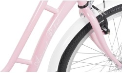 Dviračiai jaunimui ir suaugusiems : Dviratis AZIMUT Retro 28" 2023 light pink