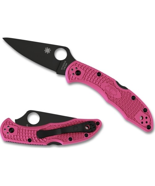 Kirviai Spyderco, Inc.: Sulankstomas peilis Spyderco C11FPPNS30VBK Delica Pink Heels