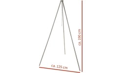 Viryklės ir jų priedai FoxOutdoor: Geležinis trikojis MFH, 1.9m